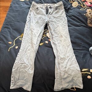 PacSun Women's Light Gray Flare Jeans
